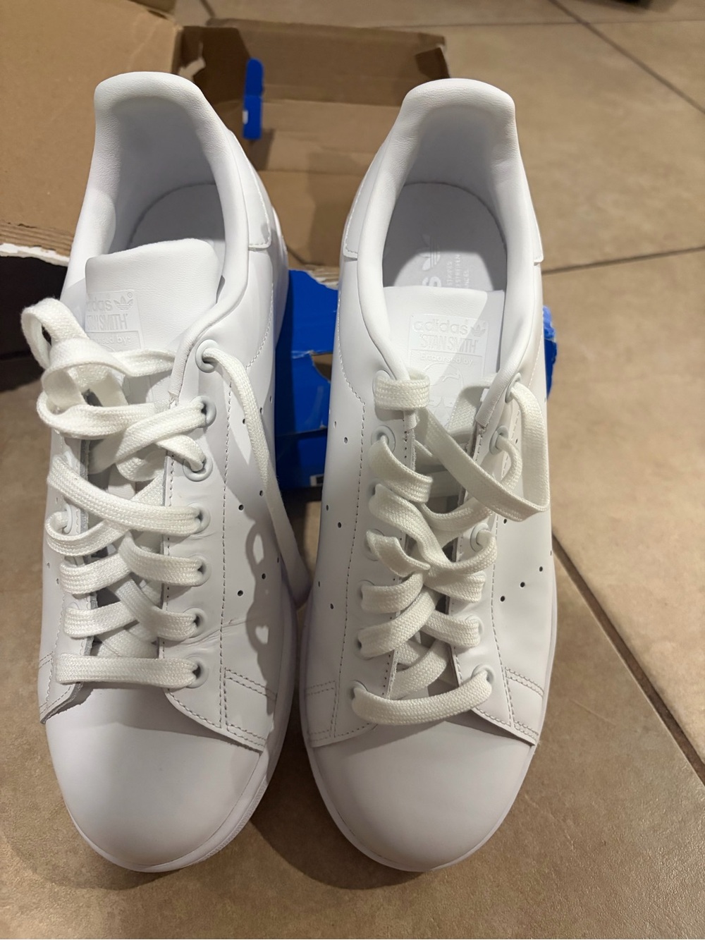 Adidas Stan Smith Triple White Sneakers Men’s Size 8.5